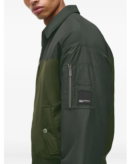 Karl Lagerfeld Gefütterte Bomberjacke in Green für Herren