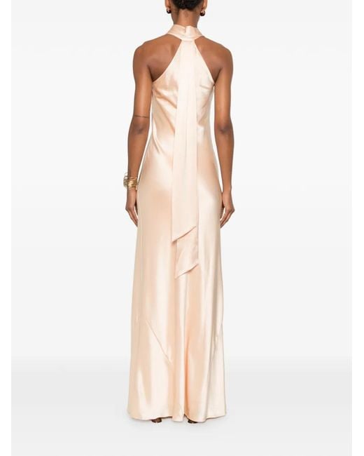 Galvan White Pandora Satin Gown