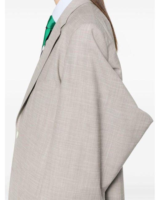 KENZO Gray Solid Kimono Blazer