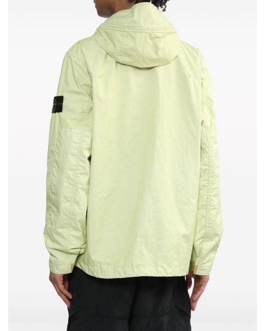 Stone Island Green Compass-patch Hooded Jacket for men