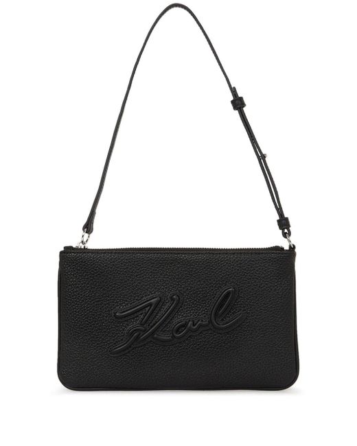 Karl Lagerfeld Black K/skuare Grainy Shoulder Bag