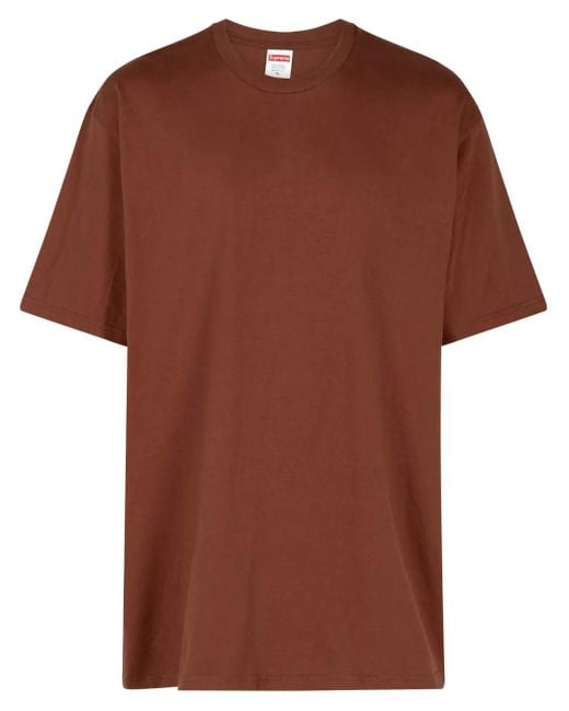 Supreme Brown Paint Cotton T-Shirt