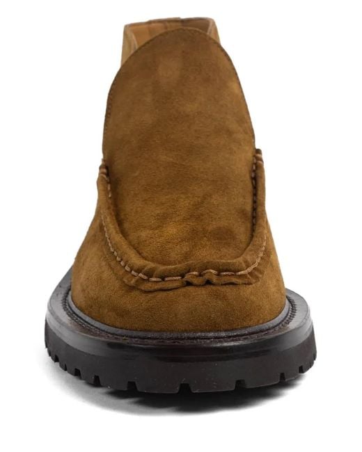 LEGRES Brown Moc-Stitching Boots