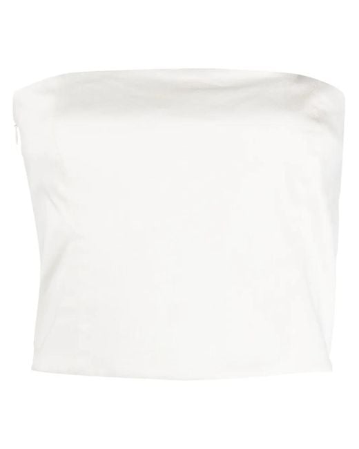 GAUGE81 White Lica Strapless Top
