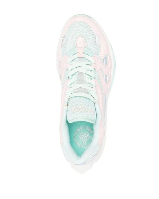 Philipp Plein White Panelled Chunky Lace-Up Sneakers