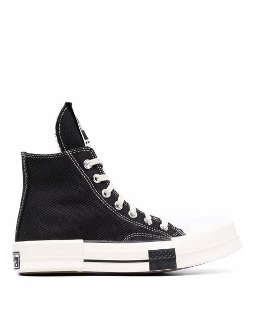 Converse X Rick Owens Square-toe Baseball Boots in Black - Lyst