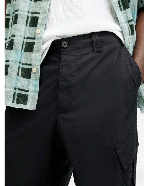 AllSaints Black Cargo-Pocket Trousers for men