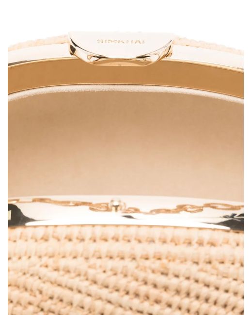 Jonathan Simkhai Natural Bridget Clutch Aus Raffiabast