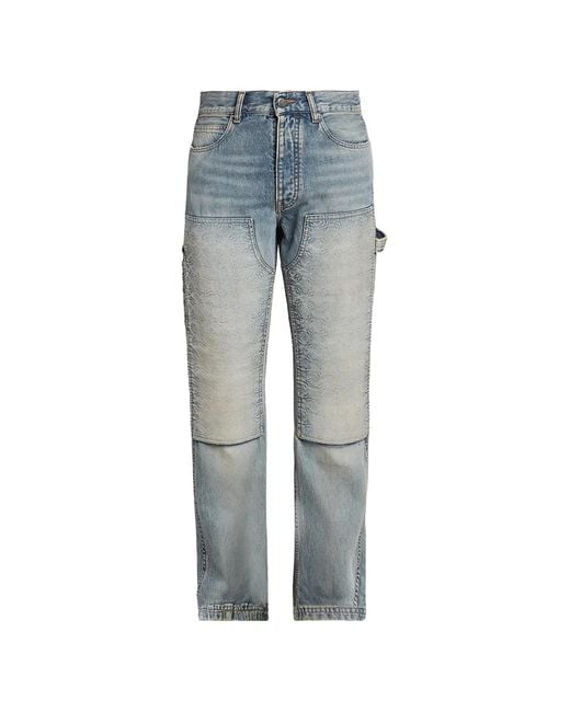 Amiri Blue Ma Quad Debossed Carpenter Jeans for men
