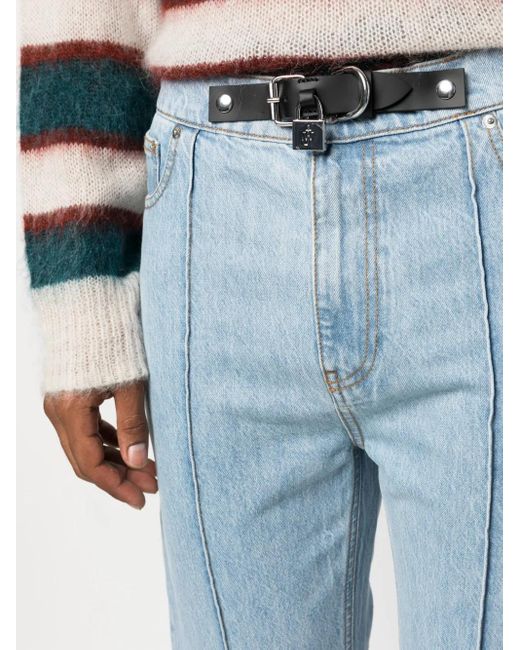J.W. Anderson Blue Jw Anderson Padlock Strap Slim Fit Denim Jeans for men