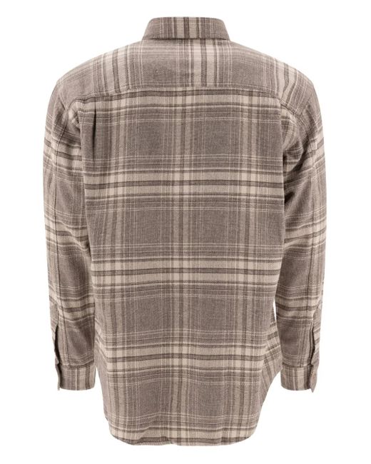 NN07 Gray Adwin Checked Button-Fastening Shirt for men