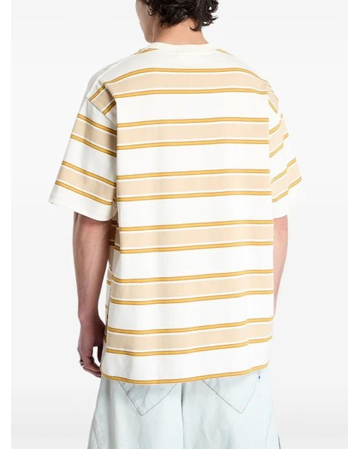 A Bathing Ape Natural Stripe Short-Sleeve T-Shirt