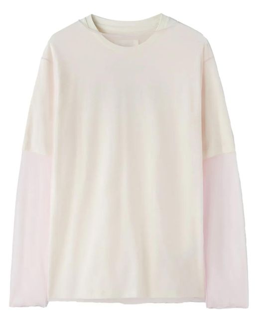 Jil Sander White Layered Long-Sleeve T-Shirt for men