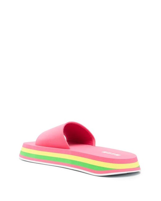 MSGM Pink Sole Open-Toe Sandals