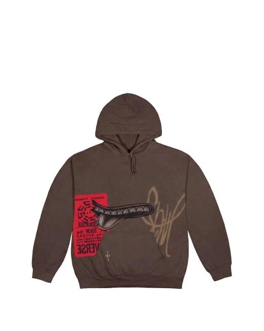 Travis Scott Brown Grin Hoodie for men