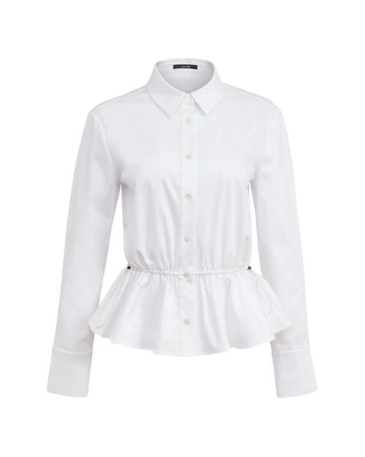 Toccin White Ingrid Button-Down Cotton Shirt
