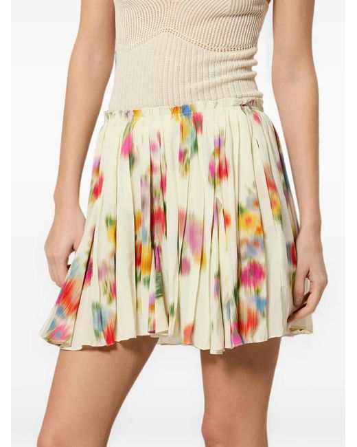 Isabel Marant White Livy Printed Pleated Skirt