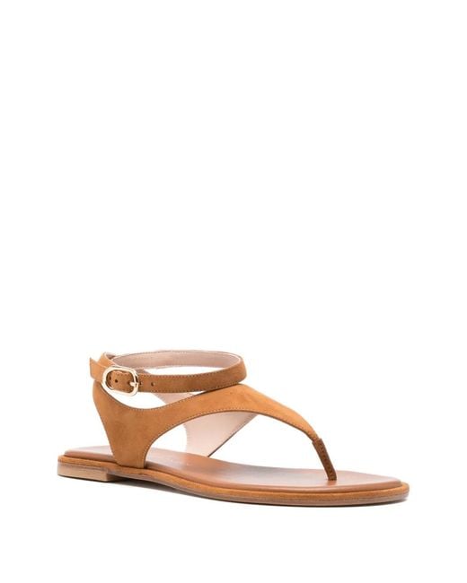 Stuart Weitzman Brown Ankle Strap Sandals