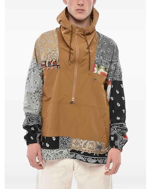 Children of the discordance Gray Bandana-Patchwork Jacket for men