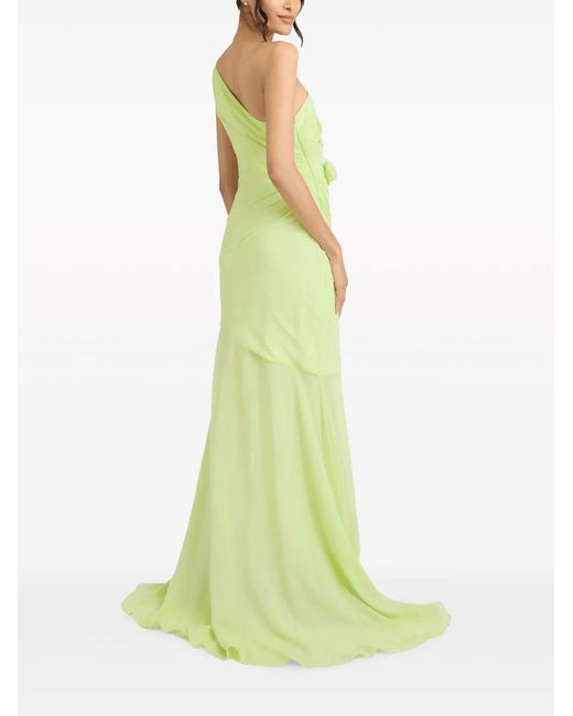 Cinq À Sept Green Kaleb One-Shoulder Gown