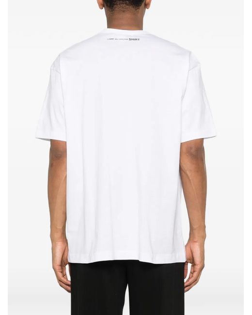 Comme des Garçons White Graphic-Print T-Shirt for men