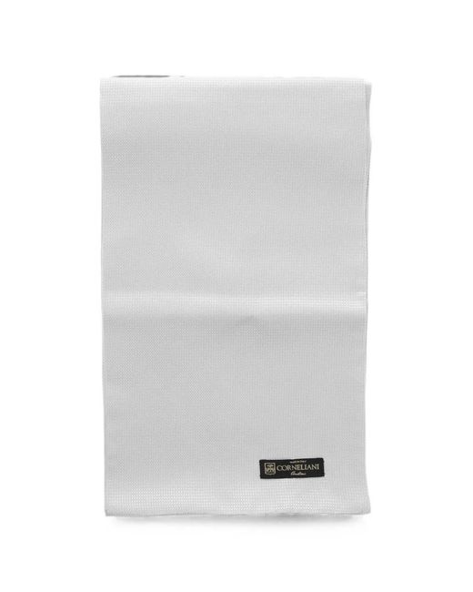 Corneliani White Textured Scarf for men