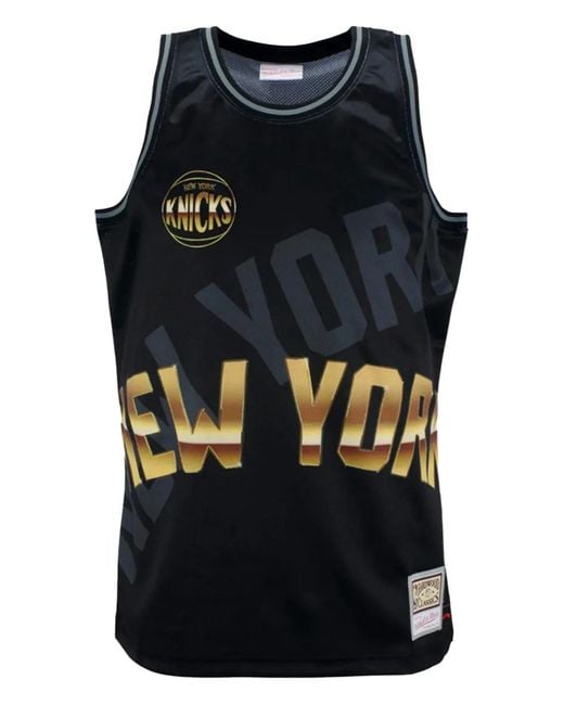 Mitchell & Ness Black X Nba New York Knicks Big Face 4.0 Tank Top for men