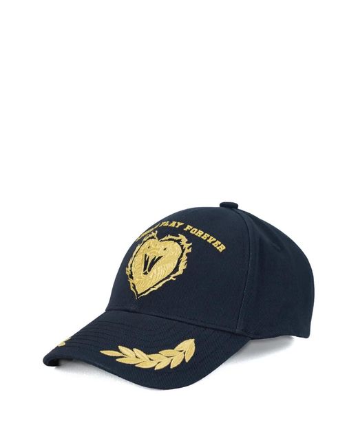 TRINITESTUDIO Blue Embroidered-Detail Logo-Patch Baseball Cap