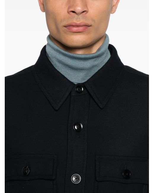 Tom Ford Button-Down Shirtjack Met Klepzak in het Black voor heren