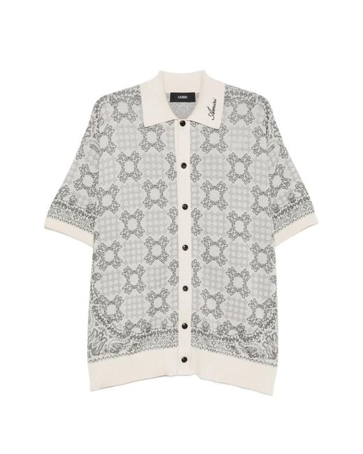 Amiri White Chemisette À Motif Géométrique for men
