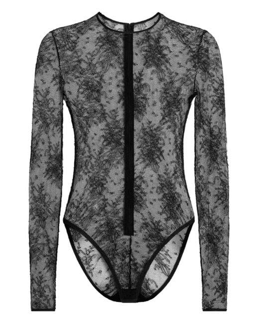 Dolce & Gabbana シャンティリーレース ボディスーツ Gray