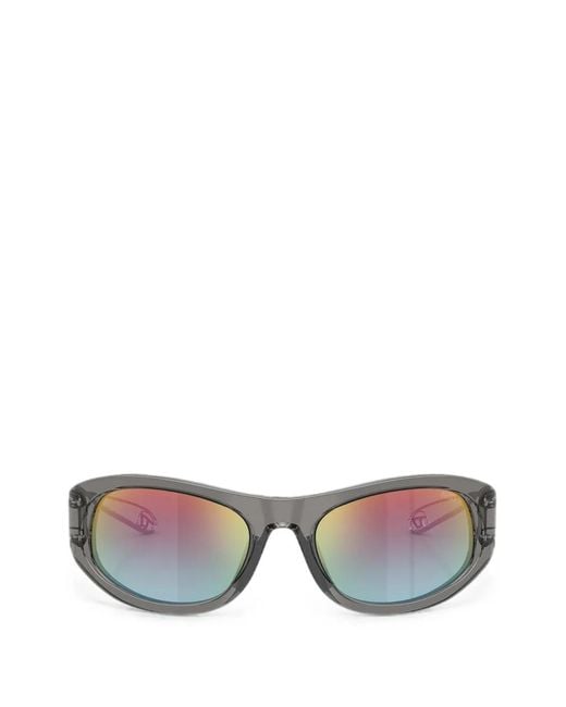 DIESEL Gray Geometric-Frame Sunglasses