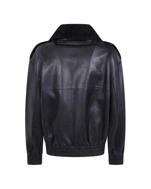 P.A.R.O.S.H. Blue Leather Jacket