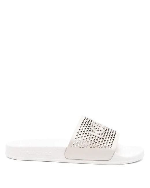 Karl Lagerfeld White Logo Slides