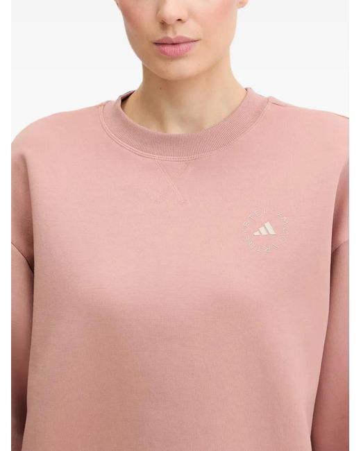 Adidas By Stella McCartney Pink Logo-Print Sweatshirt