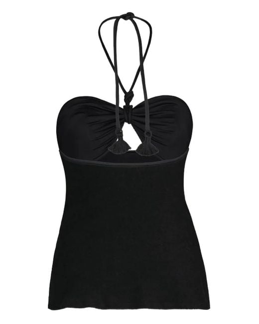 Johanna Ortiz Black Gleymoon Neckholder-Top mit Cut-Out