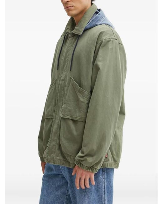 Giacca Con Cappuccio E Tasca di Levi's in Green da Uomo