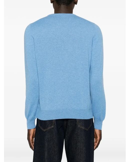 Fileria Blue Crew-Neck Long-Sleeve Sweater for men