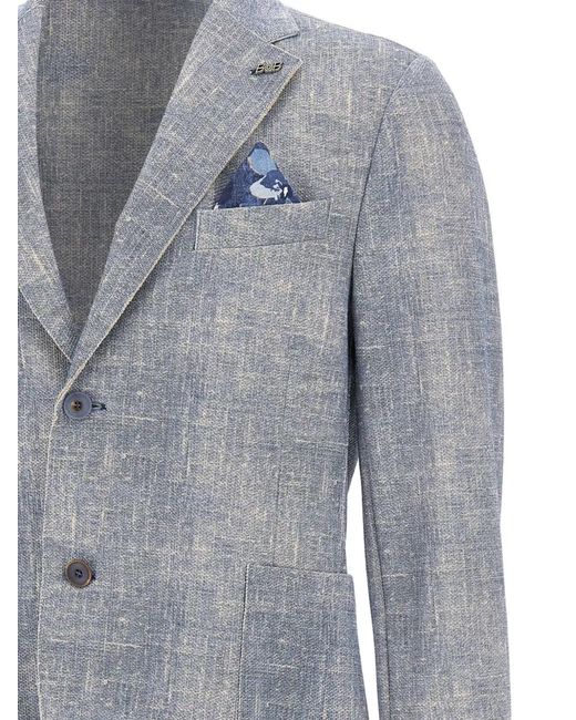 Bob Gray Honeycomb Texture Patch Pocket Blazer for men