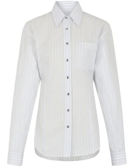Camisa a rayas Rabanne de color White