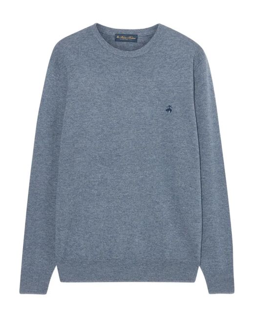 Brooks Brothers Blue Lambswool Crewneck for men
