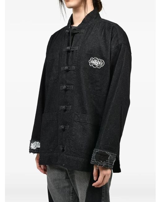 Dear BORO Black X Eric Haze Kung-Fu Denim Jacket for men