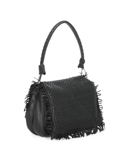 Reptile's House Black Anfora Braided Shoulder Bag
