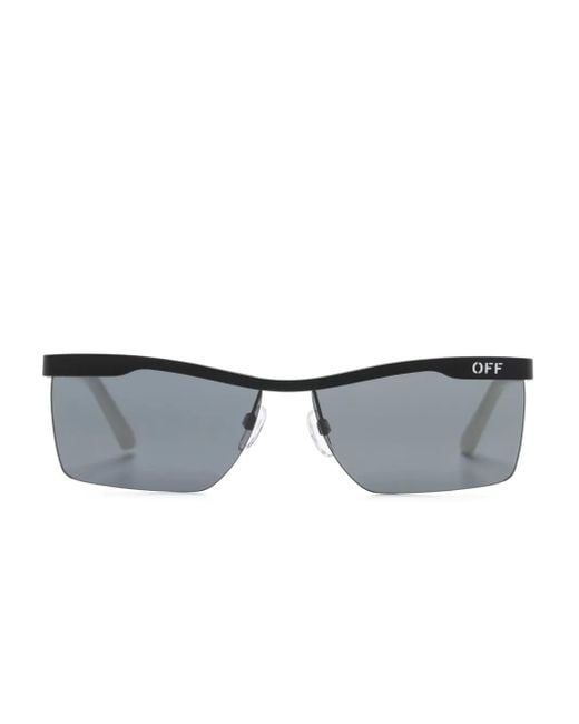 Off-White c/o Virgil Abloh Gray Rimini Rectangle-Frame Sunglasses for men