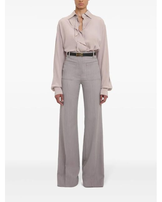 Victoria Beckham Gray Alina Palazzo Pants