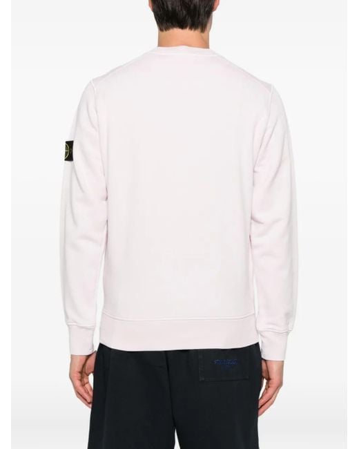 メンズ Stone Island コンパスバッジ スウェットシャツ Pink