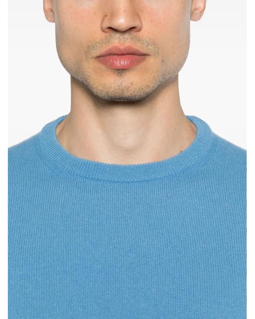 Kangra Blue Cashmere Sweater for men