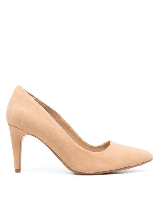 Clarks Natural 75Mm Laina Rae Suede Pumps
