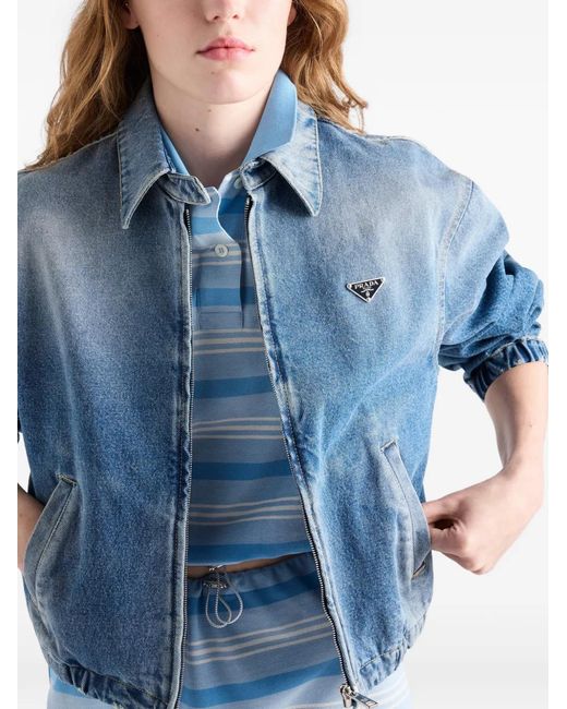 Prada Denim Jack in het Blue