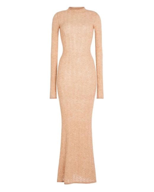 SER.O.YA Natural Una Cable-Knit Maxi Dress